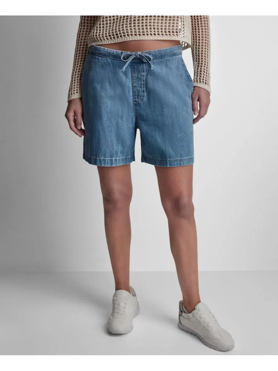 Женские свободные шорты средней посадки, надеваемые без застежек DKNY Jeans, Paladino — изображение 1 из 11