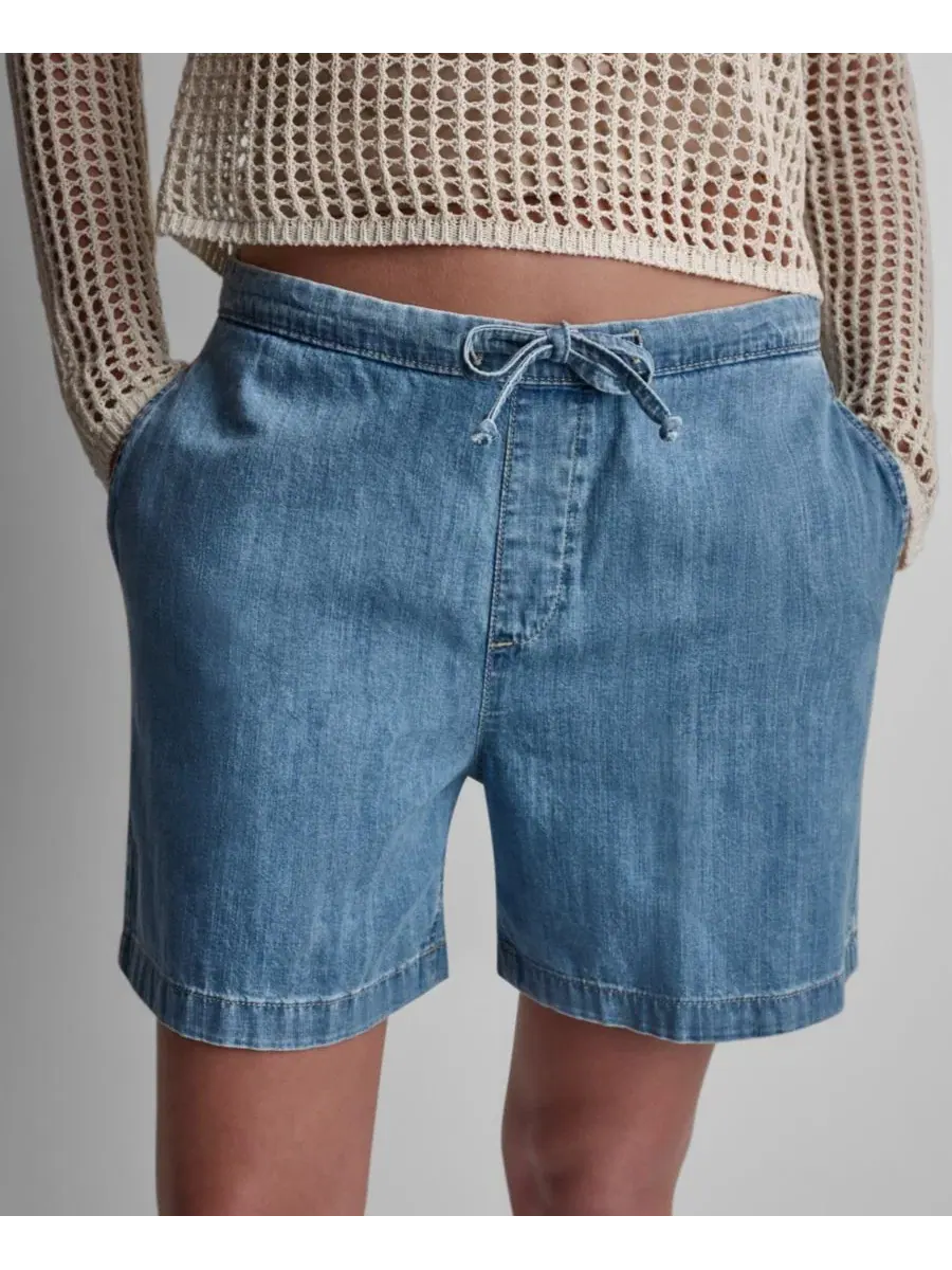 Женские свободные шорты средней посадки, надеваемые без застежек DKNY Jeans, Paladino — изображение 4 из 11