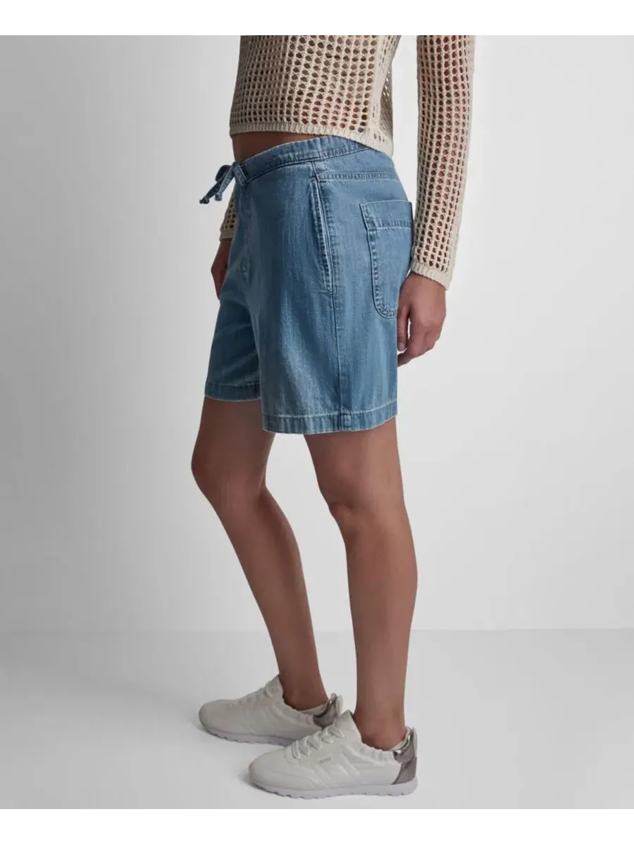 Женские свободные шорты средней посадки, надеваемые без застежек DKNY Jeans, Paladino — изображение 5 из 11