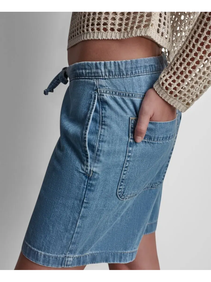 Женские свободные шорты средней посадки, надеваемые без застежек DKNY Jeans, Paladino — изображение 6 из 11