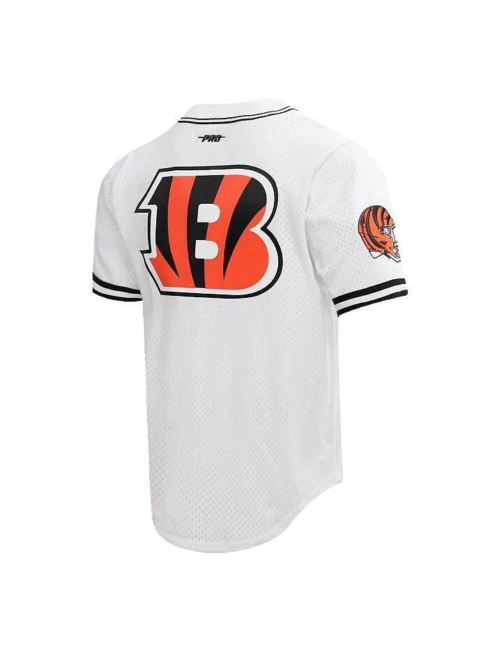 Мужская белая рубашка на пуговицах для бейсболиста Joe Burrow Cincinnati Bengals Pro Standard — изображение 3 из 4, белый