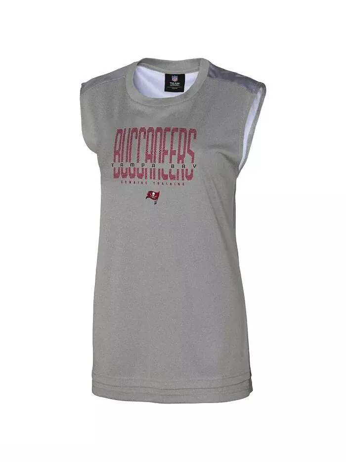 Женская серая майка-топ Tampa Bay Buccaneers No Sweat Outerstuff — изображение 3 из 3