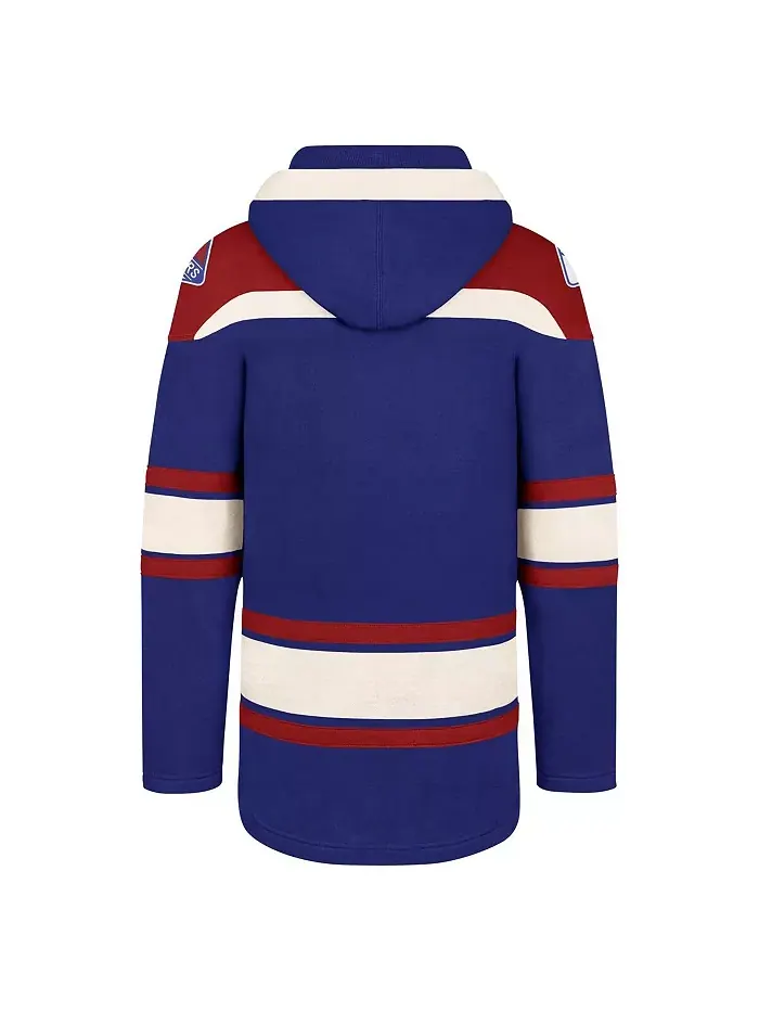 Мужская синяя толстовка с капюшоном New York Rangers Big and Tall Superior Lacer на шнурках '47 — изображение 2 из 3