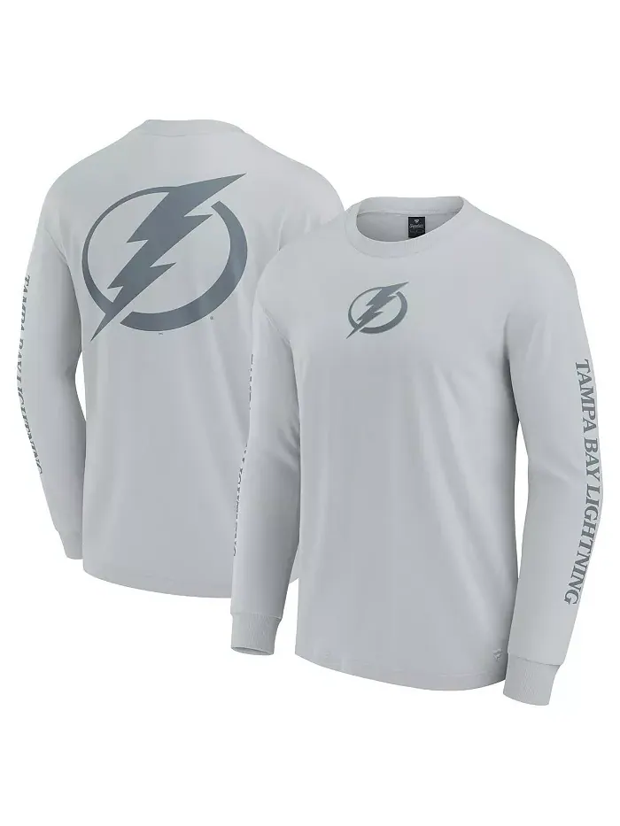Мужская серая футболка с длинным рукавом Tampa Bay Lightning Elements Strive Fanatics — изображение 1 из 3