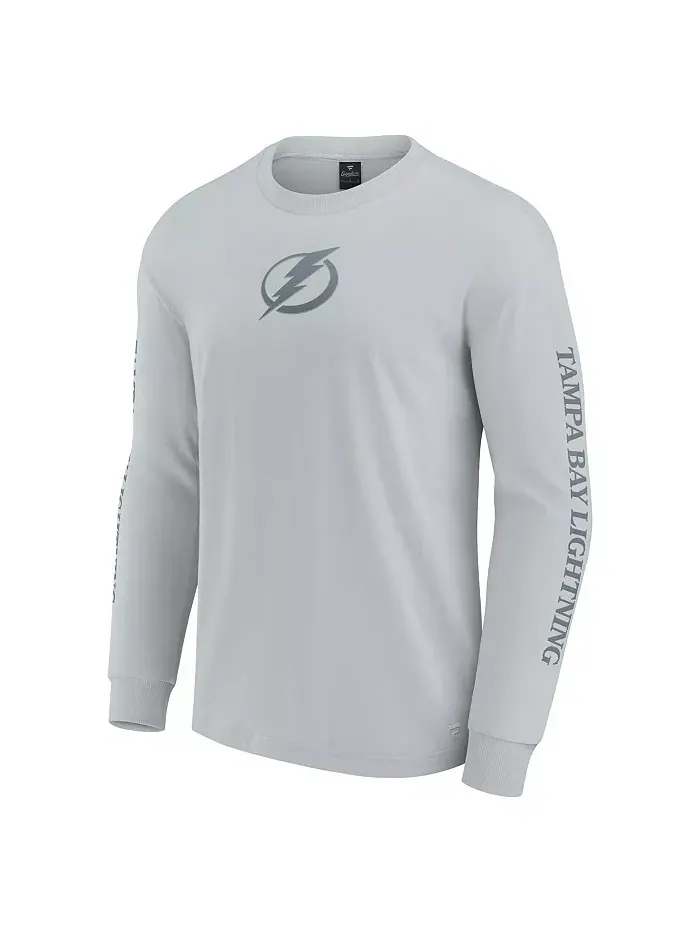 Мужская серая футболка с длинным рукавом Tampa Bay Lightning Elements Strive Fanatics — изображение 2 из 3