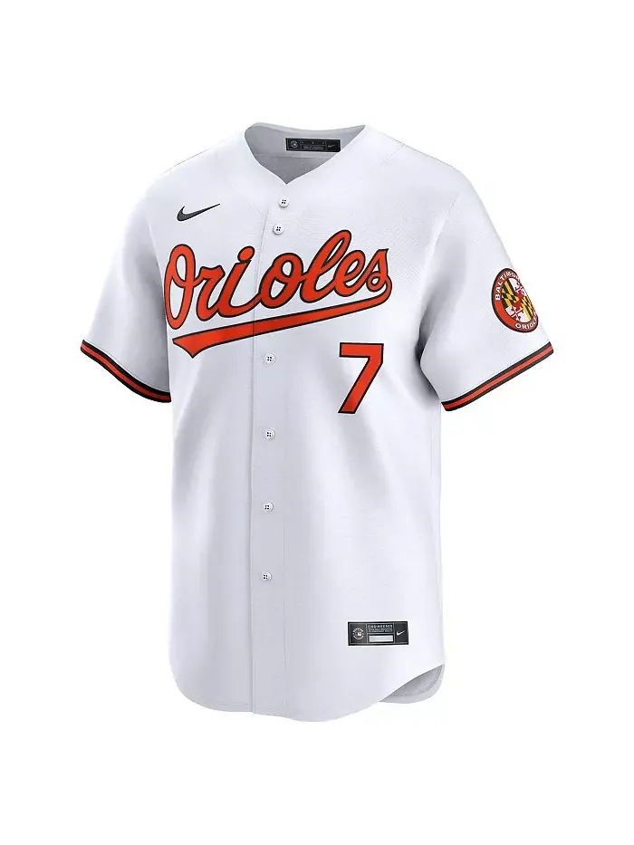 Мужская белая лимитированная джерси Baltimore Orioles с именем игрока Jackson Holliday (домашняя — изображение 2 из 3