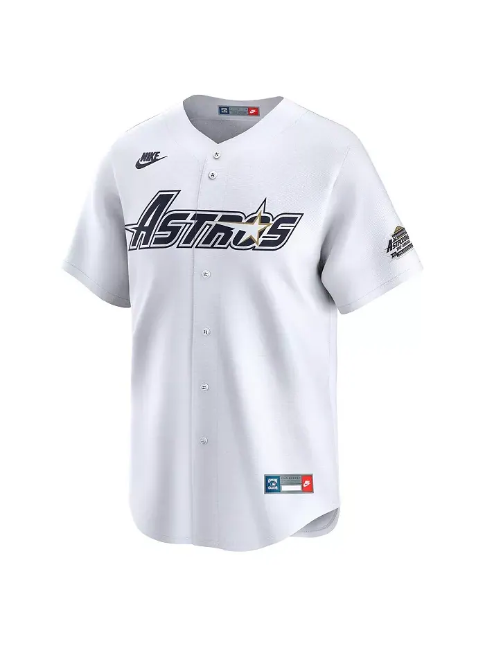 Мужская белая ретро-джерси Houston Astros Craig Biggio из коллекции Cooperstown Limited Nike — изображение 2 из 3