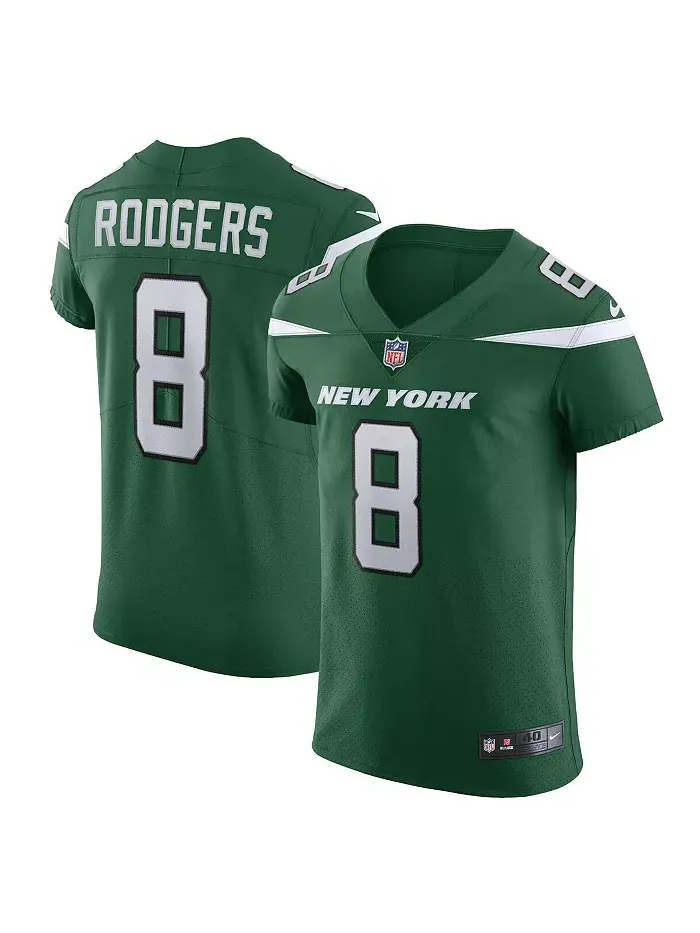 Мужская альтернативная элитная футболка New York Jets Vapor F.U.S.E. Aaron Rodgers в цвете Gotham — изображение 1 из 3