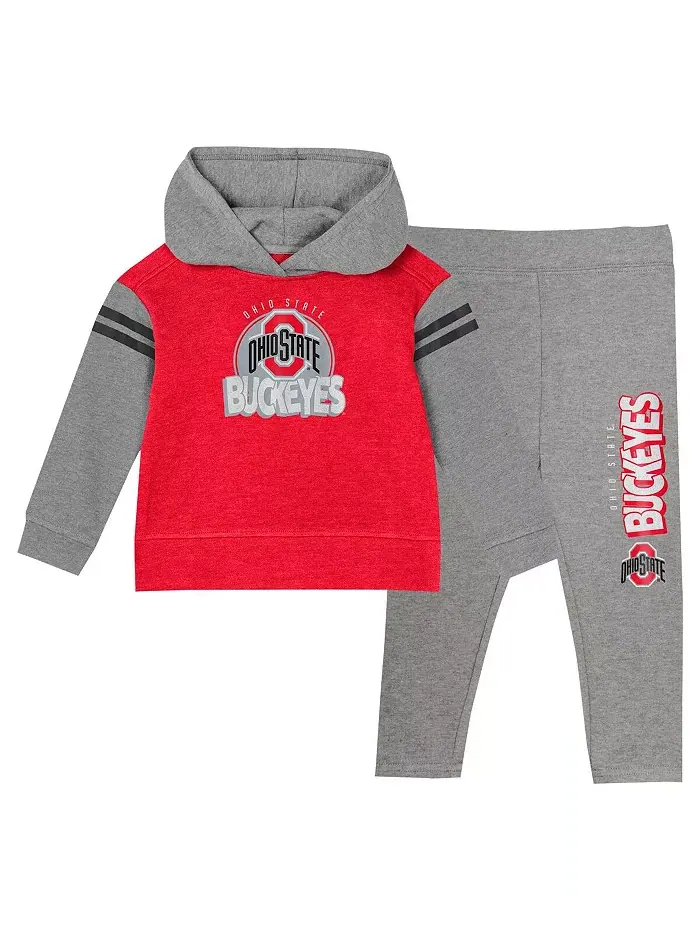 Комплект из двух предметов для девочек дошкольного возраста Scarlet Ohio State Buckeyes Preschool — изображение 1 из 5