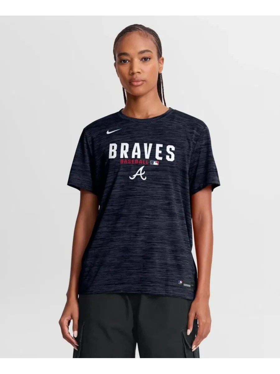 Футболка с принтом Authentic Collection Velocity Dri-FIT Nike — изображение 1 из 5, темно-синий