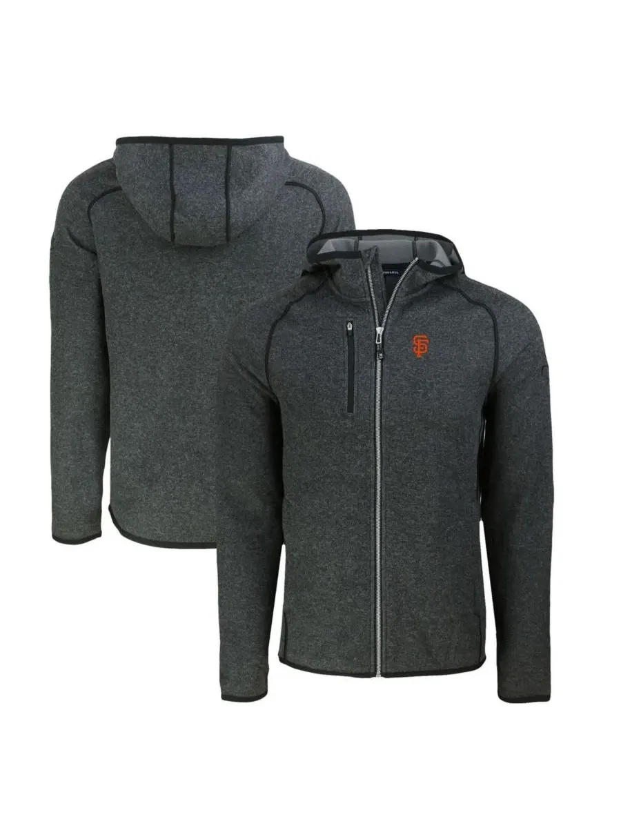 Куртка-худи с капюшоном Mainsail Full-Zip Cutter & Buck — изображение 1 из 3, темно-серый