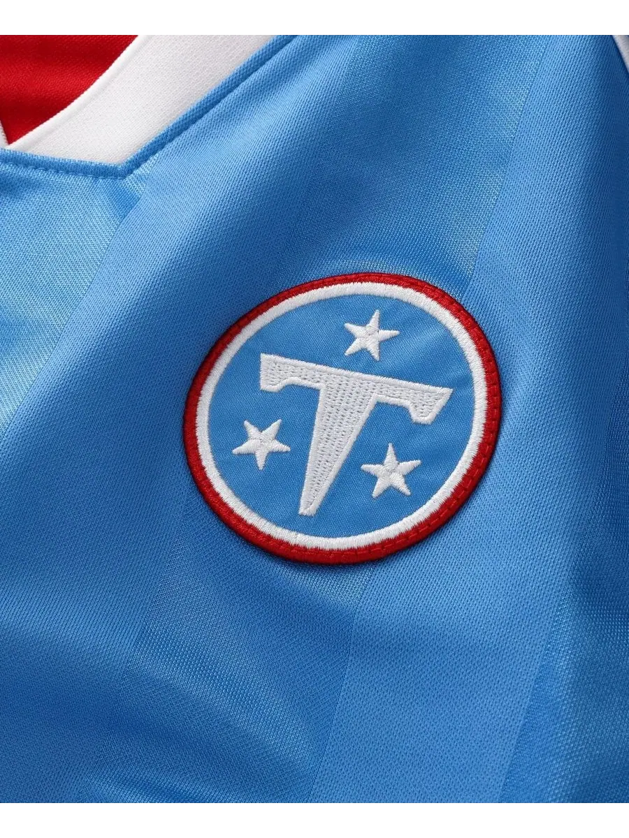 Футболка-поло с V-образным вырезом Tennessee Titans Football x Football Fanatics — изображение 3 из 5, темно-синий