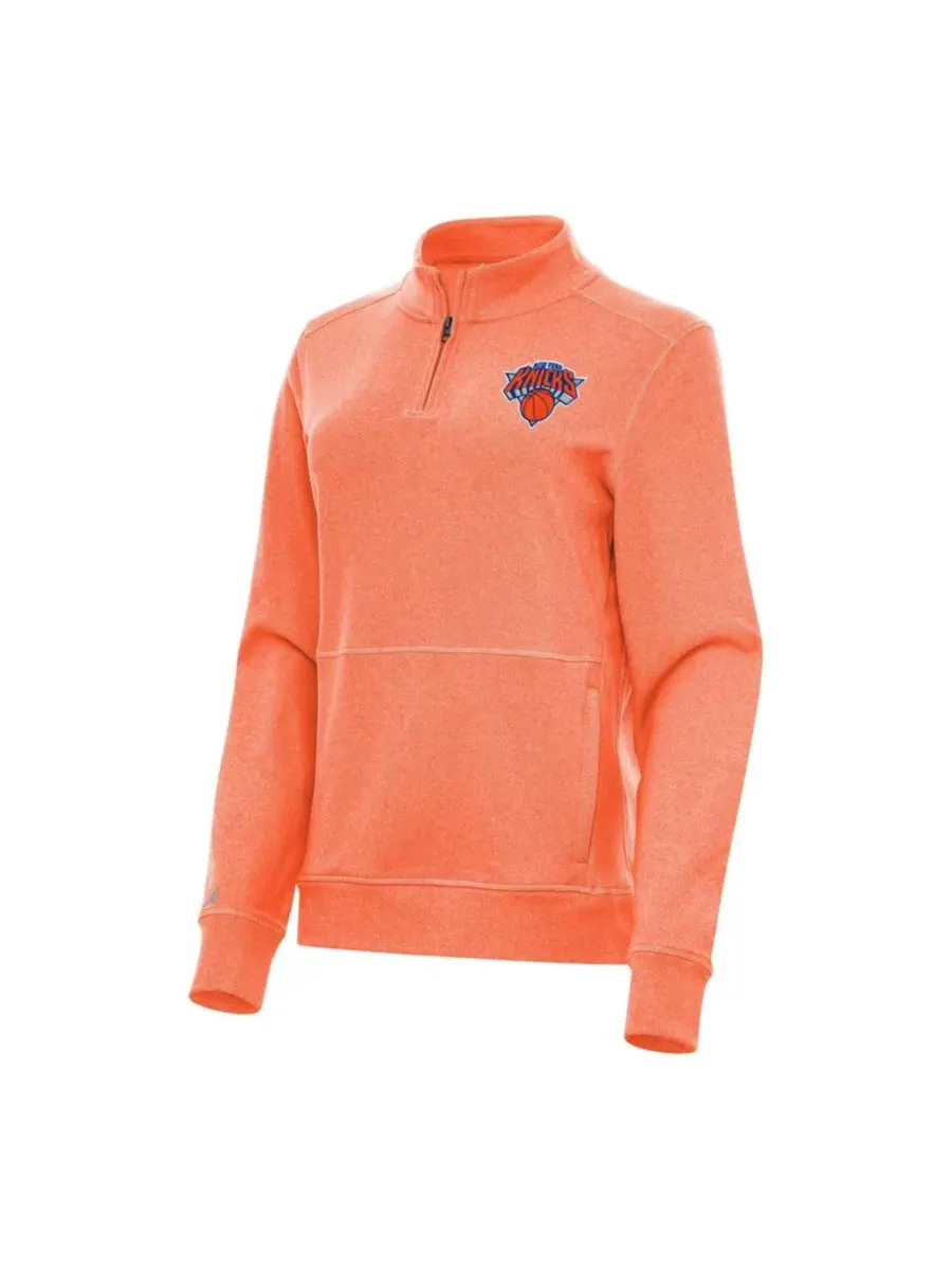 Женский флисовый свитшот с четвертью замком Crush Quarter-Zip, бренд Antigua — изображение 1 из 1, оранжевый