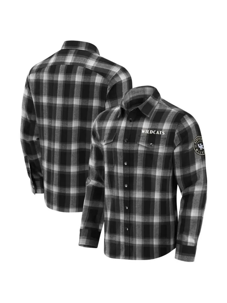 Fanatics Мужская черная фланелевая клетчатая рубашка Darius Rucker Collection с логотипом команды — изображение 1 из 3