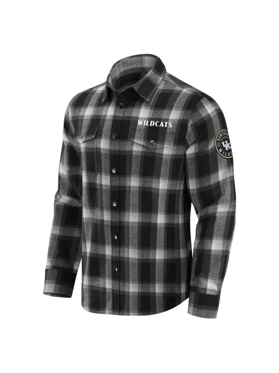 Fanatics Мужская черная фланелевая клетчатая рубашка Darius Rucker Collection с логотипом команды — изображение 2 из 3