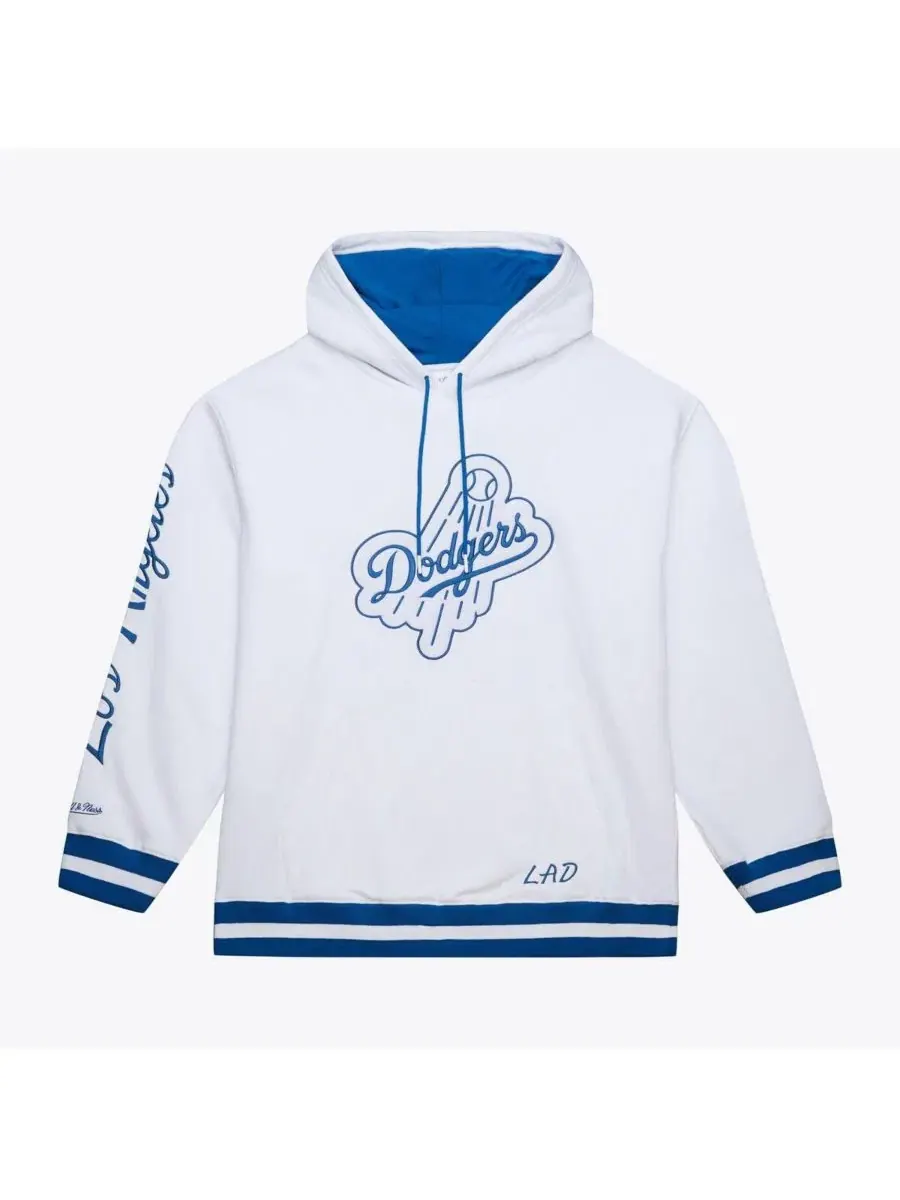 Худи мужское с флиса Mitchell & Ness Cooperstown Collection — изображение 1 из 4, белый