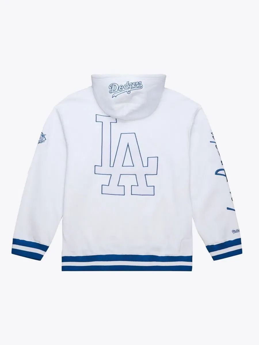 Худи мужское с флиса Mitchell & Ness Cooperstown Collection — изображение 4 из 4, белый