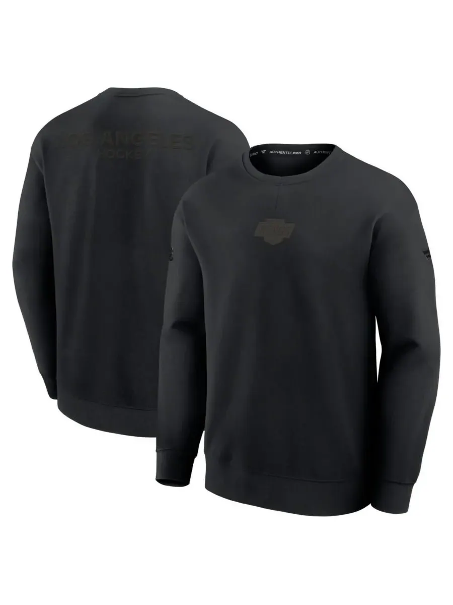 Fanatics Мужская черная толстовка Los Angeles Kings Authentic Pro Road Tri-Blend — изображение 1 из 3, черный