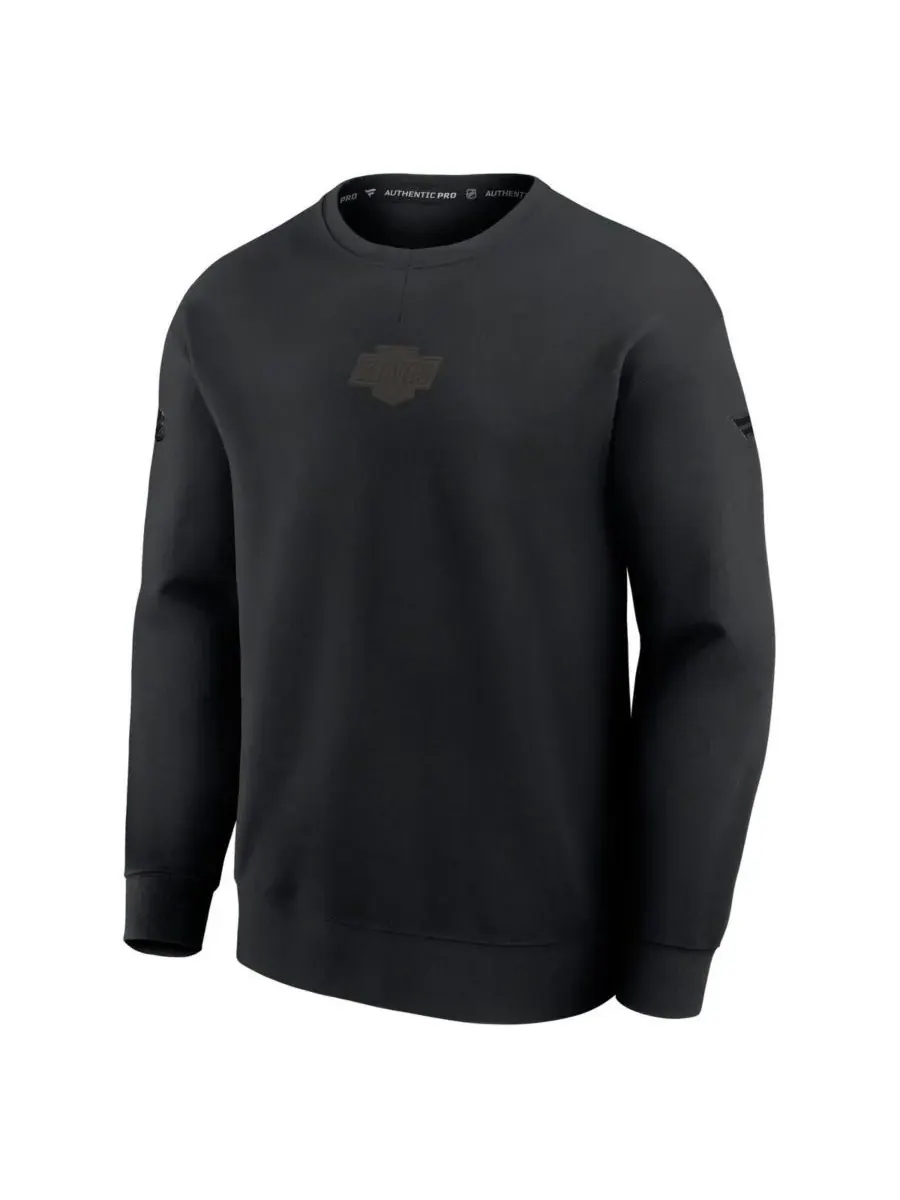 Fanatics Мужская черная толстовка Los Angeles Kings Authentic Pro Road Tri-Blend — изображение 2 из 3, черный