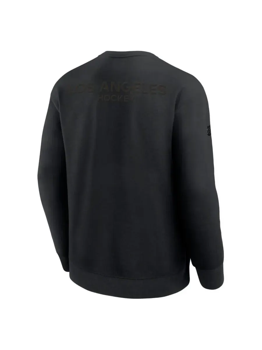 Fanatics Мужская черная толстовка Los Angeles Kings Authentic Pro Road Tri-Blend — изображение 3 из 3, черный