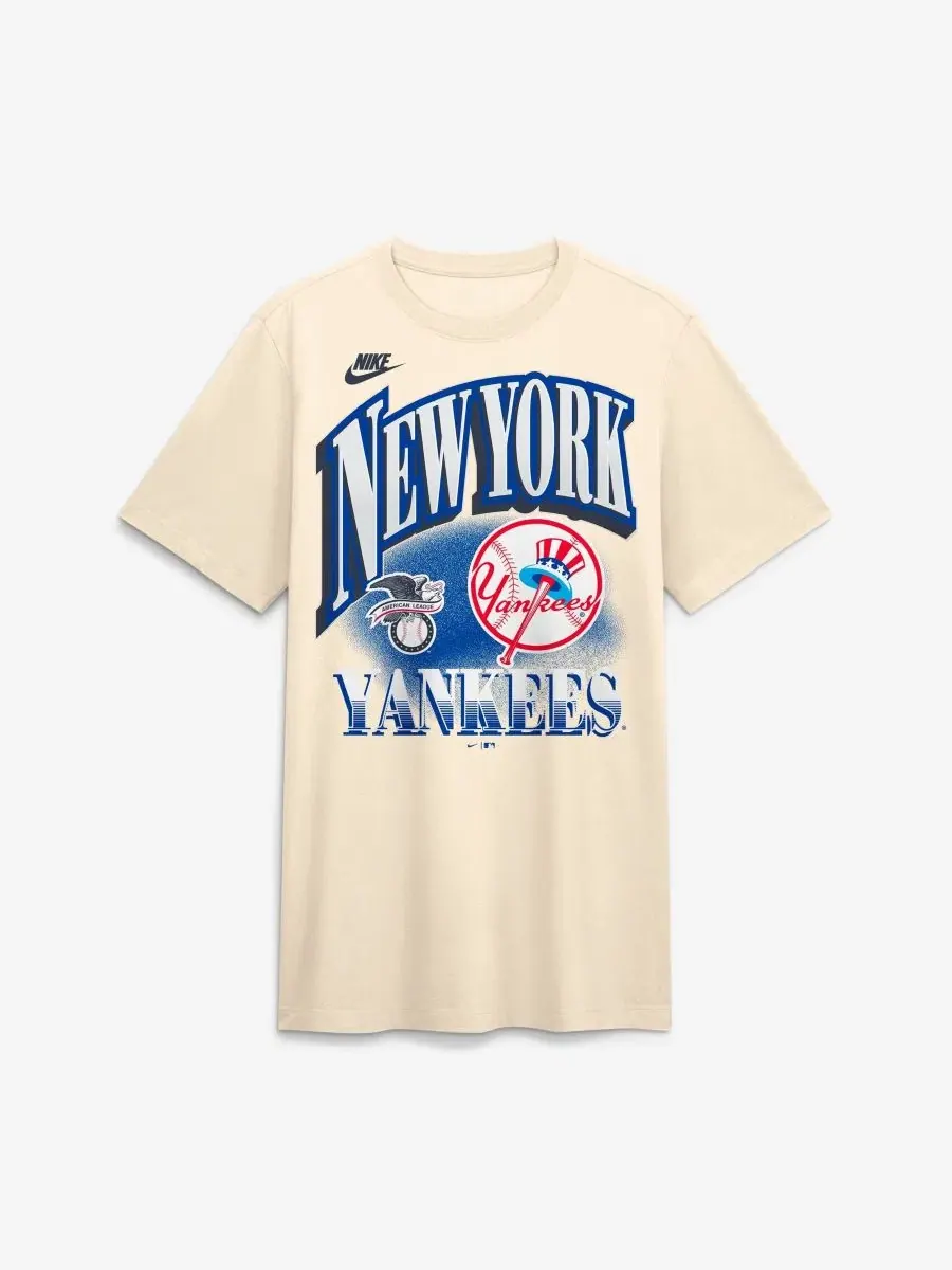 Футболка с винтажным принтом New York Yankees Nike — изображение 1 из 3, прозрачный