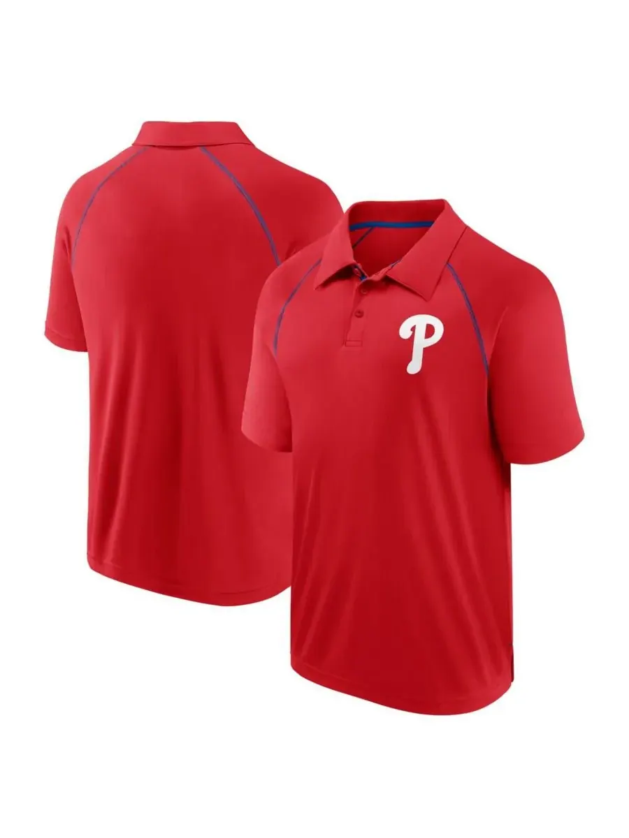 Fanatics Мужская красная рубашка-поло Philadelphia Phillies Strong Alone с рукавами реглан — изображение 1 из 3, красный