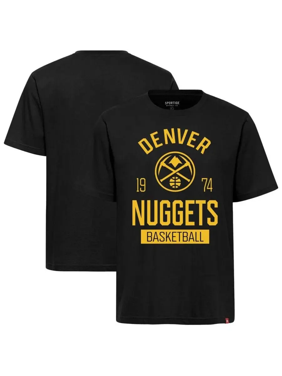 Футболка с принтом Denver Nuggets Duke Premium Sportiqe — черный