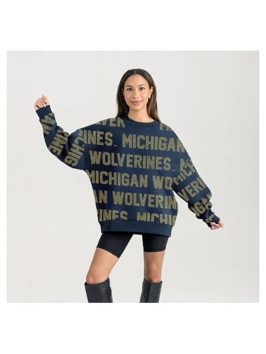 Gameday Couture Женская темно-синяя толстовка Michigan Wolverines Hype Era — изображение 2 из 5, темно-синий