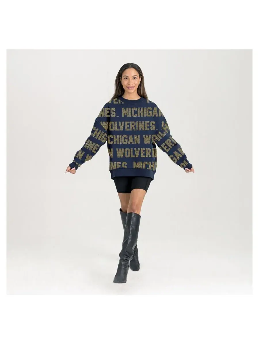 Gameday Couture Женская темно-синяя толстовка Michigan Wolverines Hype Era — изображение 4 из 5, темно-синий