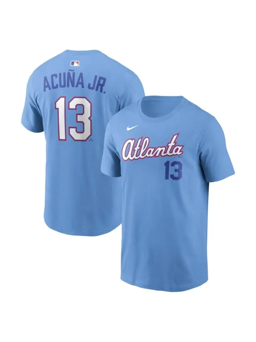 Футболка Nike Ronald Acuña Jr. Atlanta Braves 2026 City Connect — изображение 1 из 3, синий
