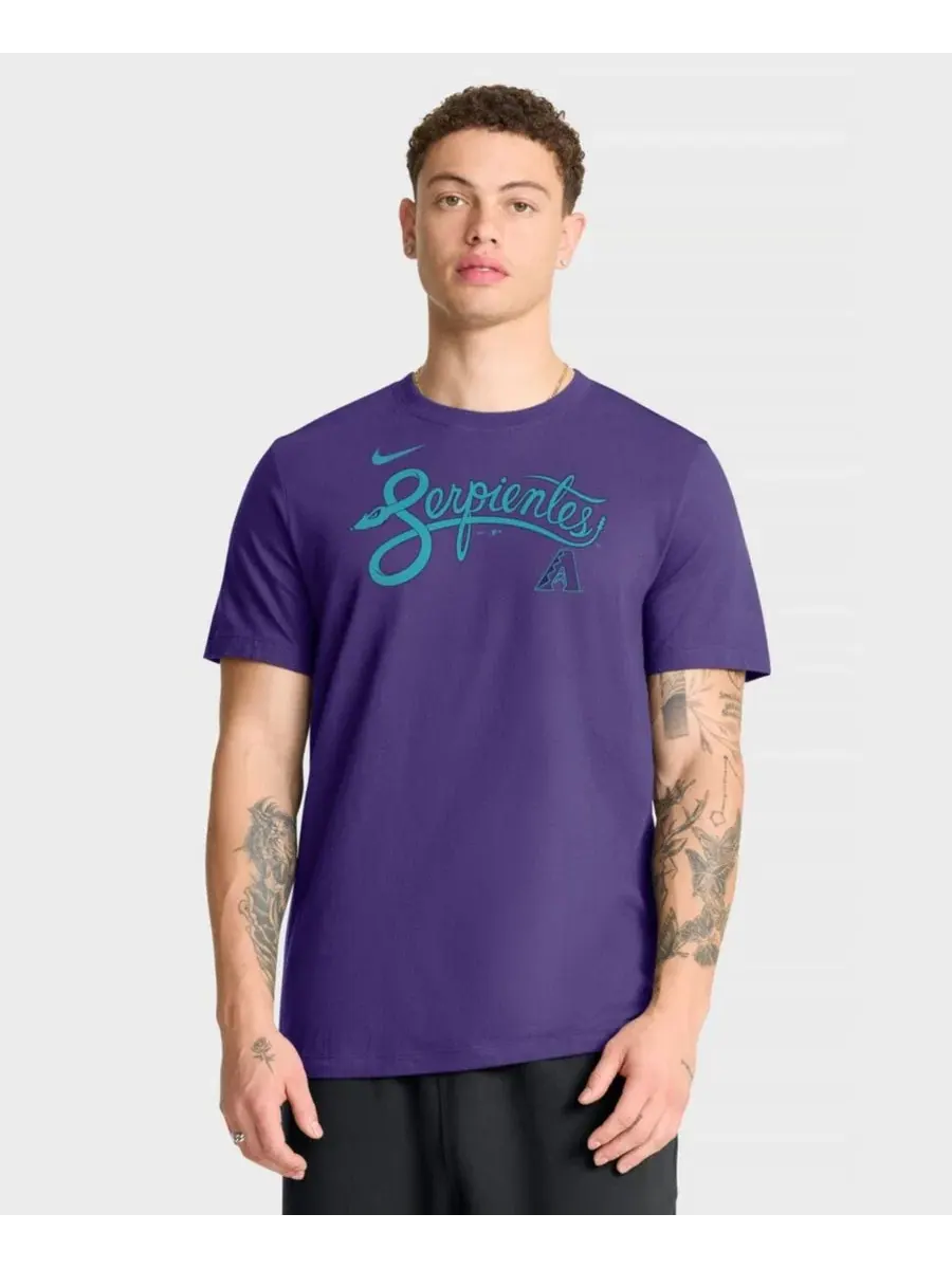 Футболка Nike с принтом Arizona Diamondbacks — изображение 1 из 3, фиолетовый