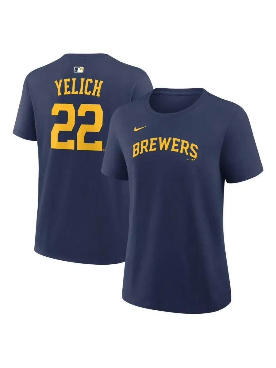 Футболка женская с длинным рукавом Nike Christian Yelich — изображение 1 из 3, темно-синий
