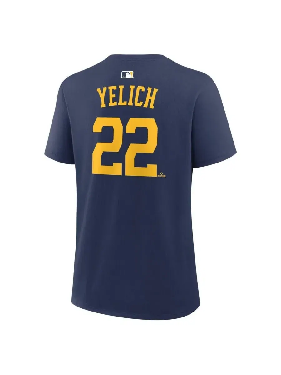Футболка женская с длинным рукавом Nike Christian Yelich — изображение 3 из 3, темно-синий