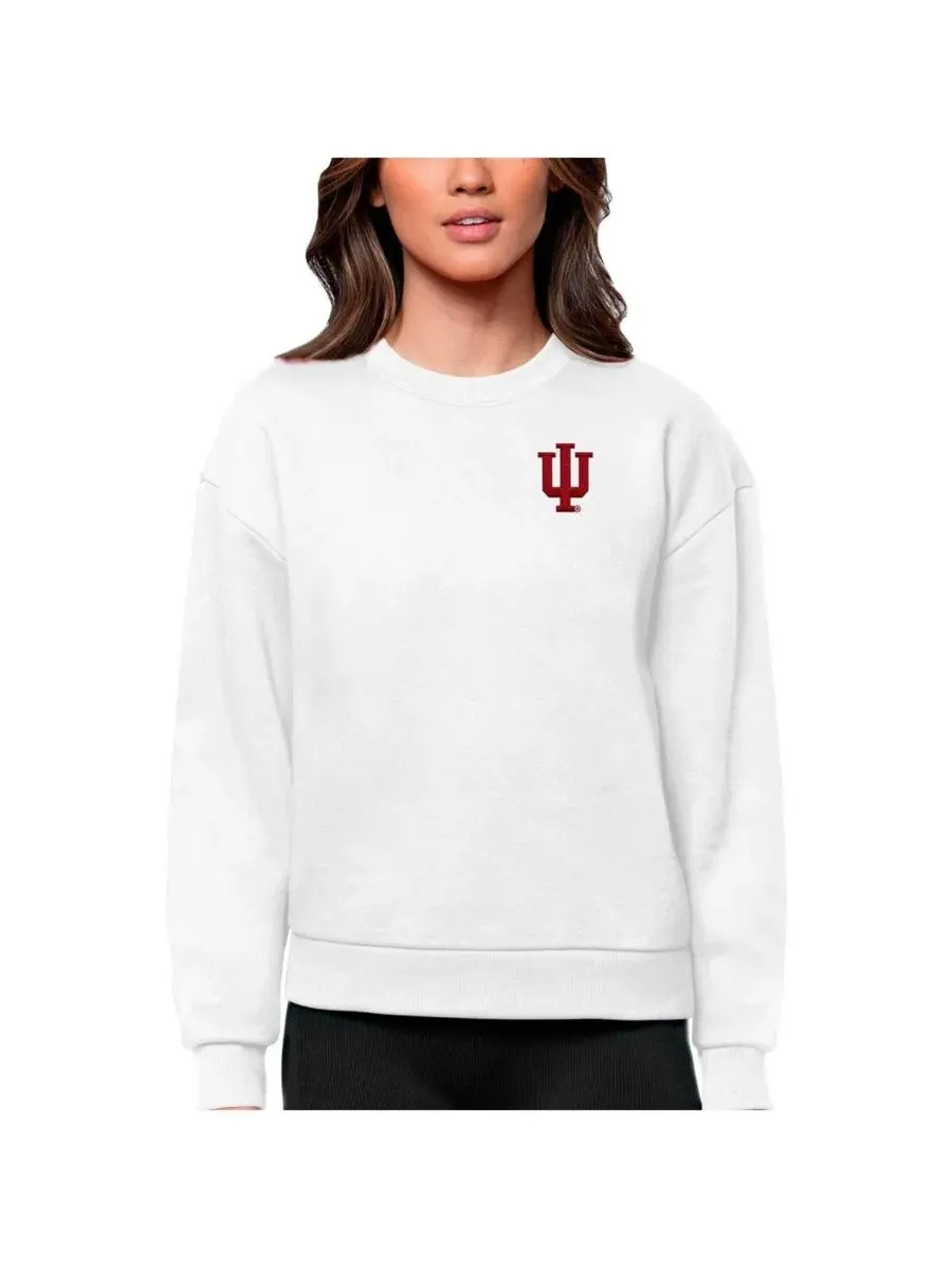Свитшот с вышивкой Indiana Hoosiers Logo Victory Antigua — изображение 1 из 2, белый