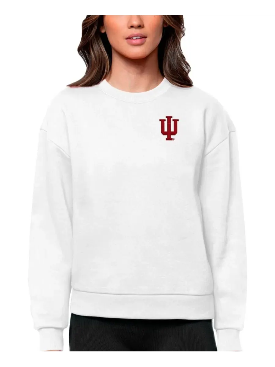 Свитшот с вышивкой Indiana Hoosiers Logo Victory Antigua — изображение 2 из 2, белый