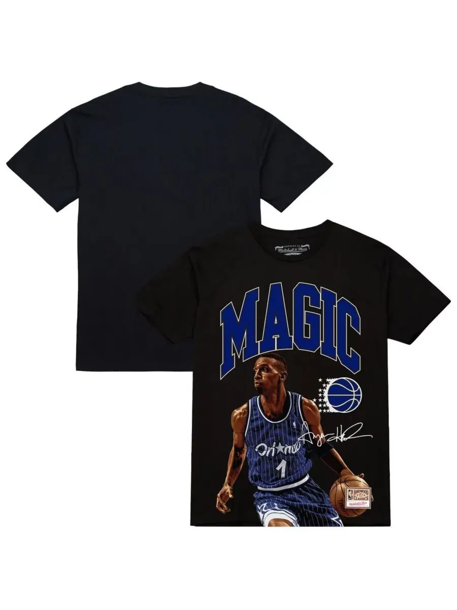 Mitchell & Ness Мужская черная футболка Penny Hardaway Orlando Magic Hardwood Classics Player Arch — изображение 1 из 3