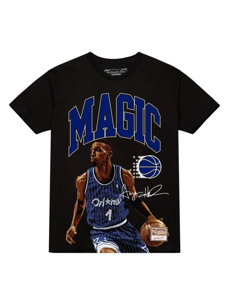 Mitchell & Ness Мужская черная футболка Penny Hardaway Orlando Magic Hardwood Classics Player Arch — изображение 2 из 3