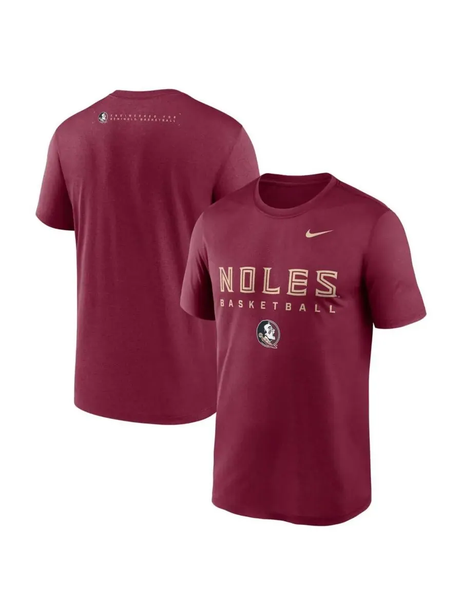 Мужская футболка Garnet Florida State Seminoles 2025 Courtside Basketball Legend Dri-FIT Nike — изображение 1 из 3, гранат