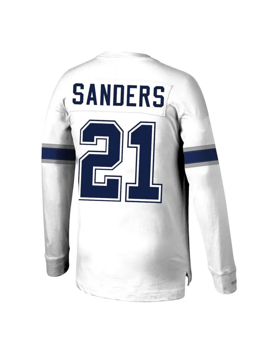 Mitchell & Ness Мужская белая футболка с длинным рукавом с именем и номером бывшего игрока команды — изображение 2 из 3
