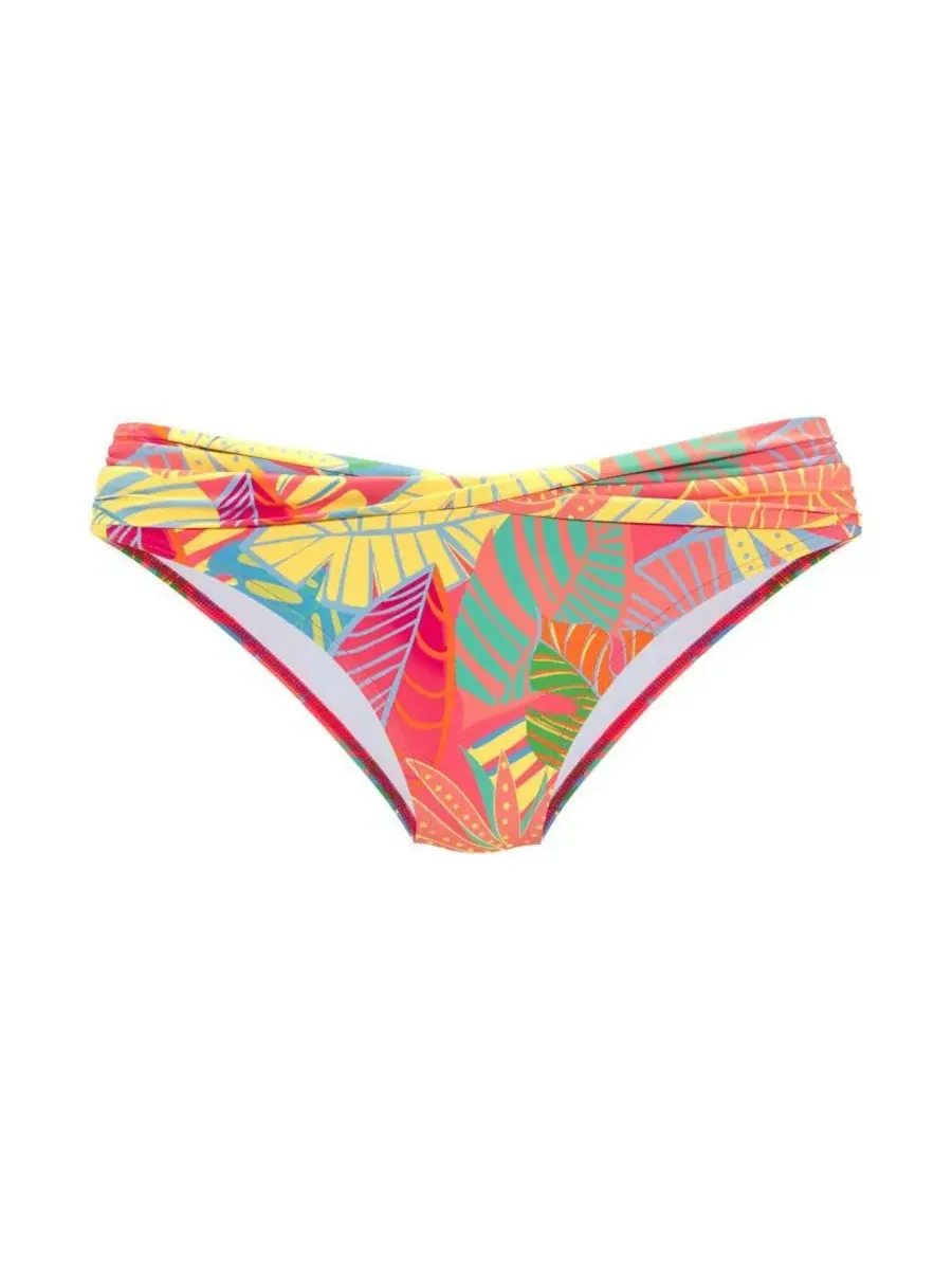 Плавки бикини с тропическим принтом и закрученным поясом LASCANA, Coral Printed — изображение 5 из 7