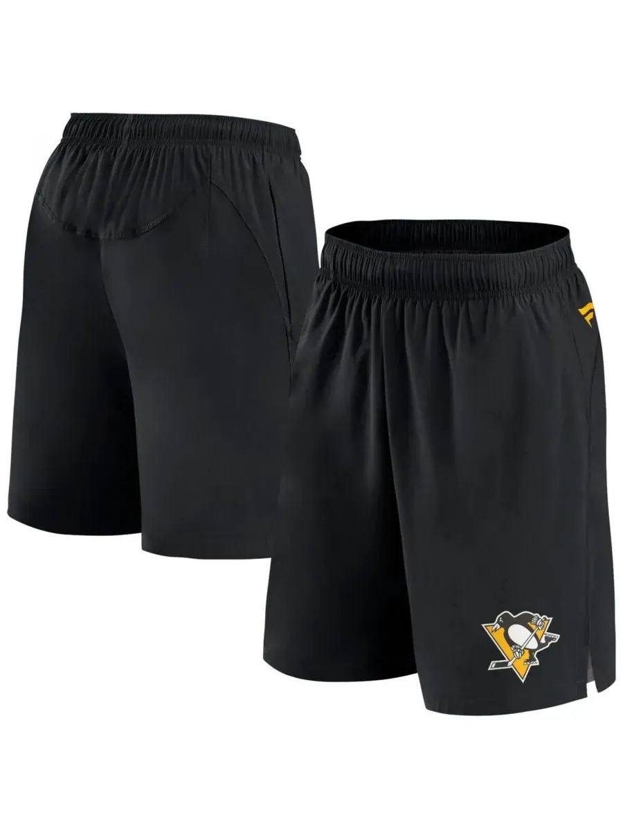 Fanatics Мужские черные шорты Pittsburgh Penguins Authentic Pro Tech — изображение 1 из 3, черный