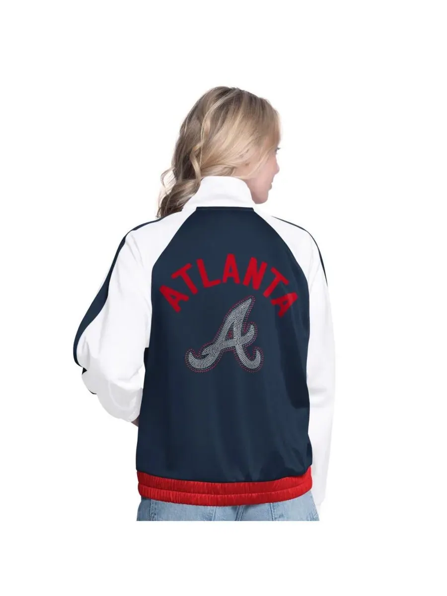 G-III Sports by Carl Banks Женская белая/темно-синяя спортивная куртка Atlanta Braves Rally с — изображение 2 из 2