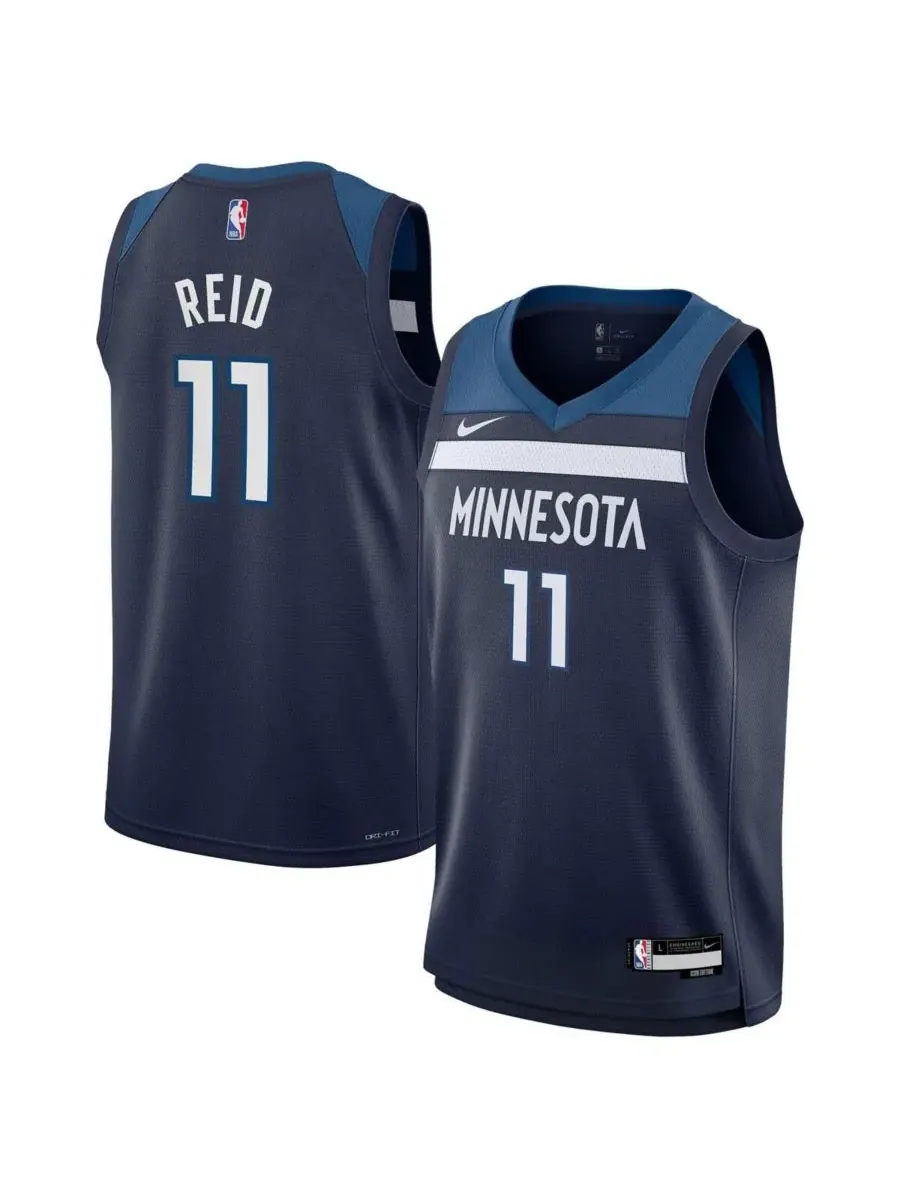 Nike Детская футболка Naz Reid Navy Minnesota Timberwolves Swingman Jersey - Icon Edition — изображение 1 из 3, темно-синий