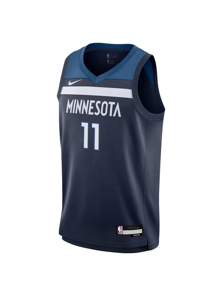 Nike Детская футболка Naz Reid Navy Minnesota Timberwolves Swingman Jersey - Icon Edition — изображение 2 из 3, темно-синий