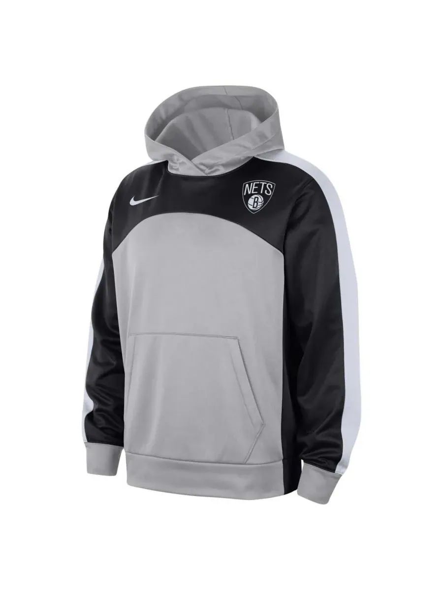 Nike Мужская серебристо-черная толстовка Brooklyn Nets Authentic Starting Five Force Performance — изображение 3 из 3
