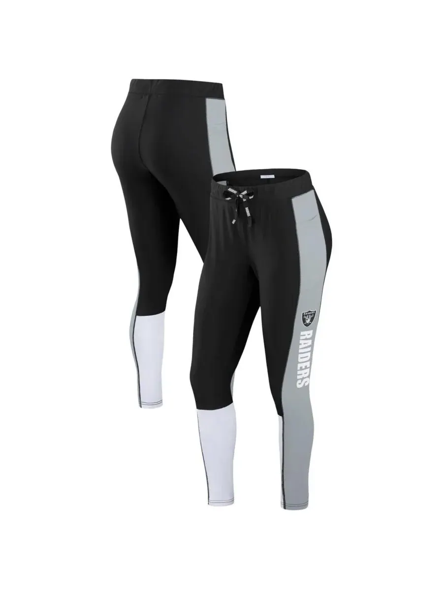 Женские леггинсы Las Vegas Raiders с цветными блоками WEAR by Erin Andrews — изображение 1 из 5, черный серый