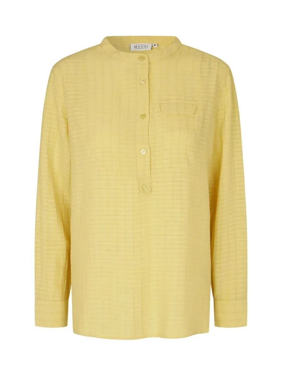 Женская блузка Drystan с длинными рукавами и круглым вырезом Masai Copenhagen, Muted Lime — изображение 4 из 8