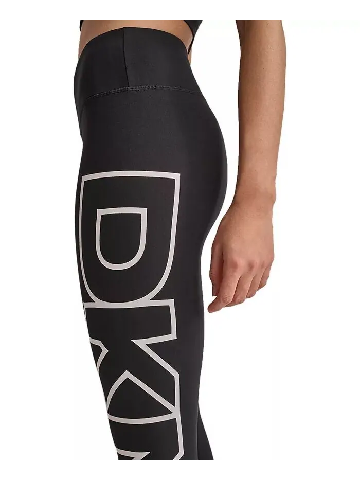 Женские леггинсы с высокой посадкой и графическим логотипом длиной 7/8 DKNY — изображение 4 из 6