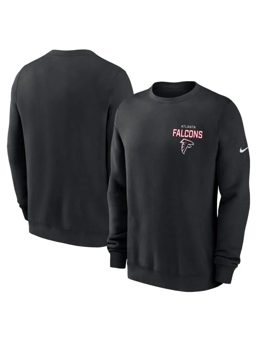 Nike Мужская черная флисовая толстовка с логотипом Atlanta Falcons Primetime Club — изображение 1 из 3, черный