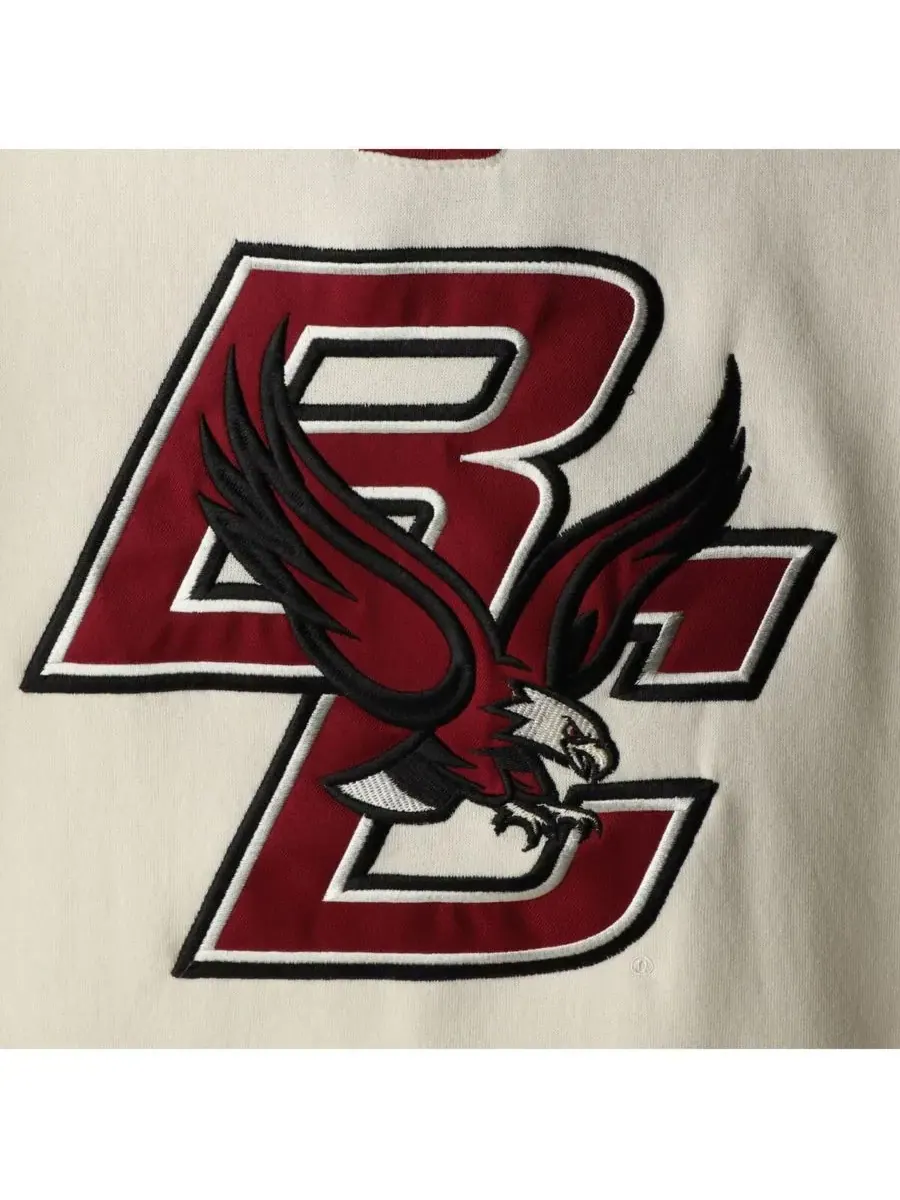 Colosseum Мужская кремовая толстовка с капюшоном на шнуровке Boston College Eagles 2.0 — изображение 4 из 4, бежевый